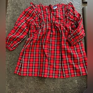 Old Navy - Red plaid holiday dress- size 18-24 months